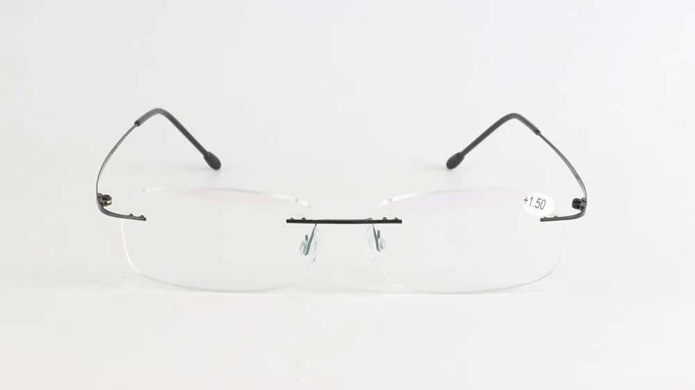 Chashma Unisex Rimless Titanium Alloy Reading Glasses 0020