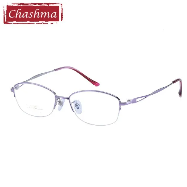 Chashma Women's Semi Rim Oval Titanium Eyeglasses 0662