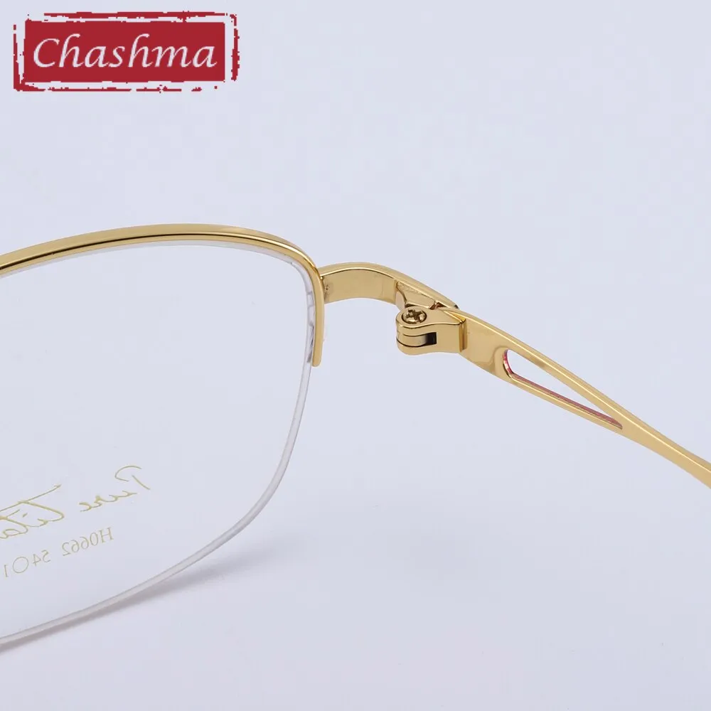 Chashma Women's Semi Rim Oval Titanium Eyeglasses 0662