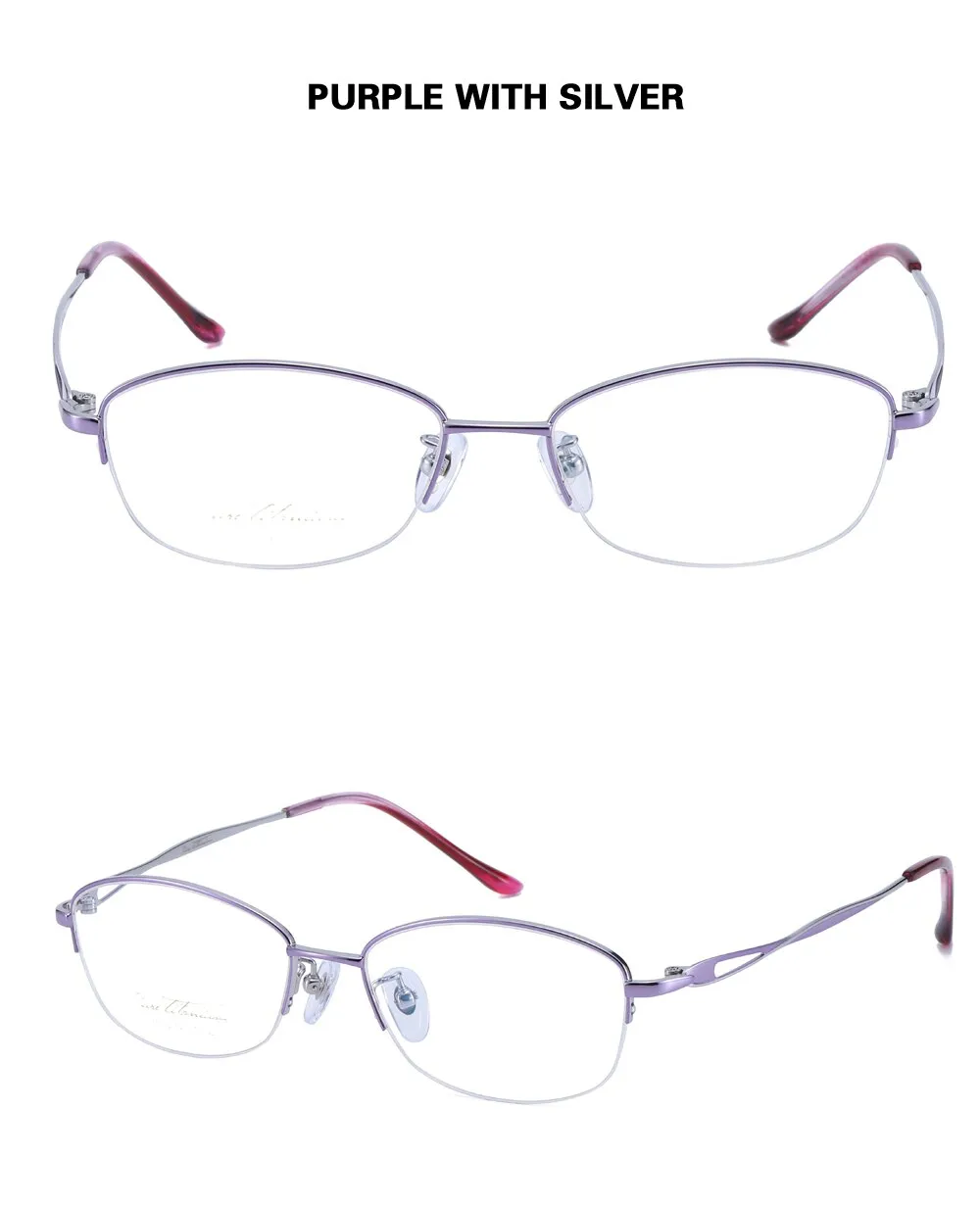 Chashma Women's Semi Rim Oval Titanium Eyeglasses 0662