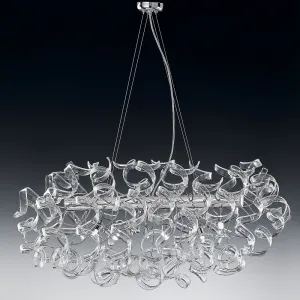 Clear Ribbon Ceiling Light 90Cm