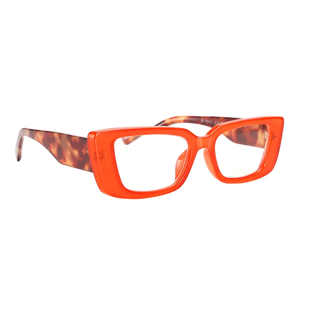 CORY | Orange | Amber Tortoise | Blue Light