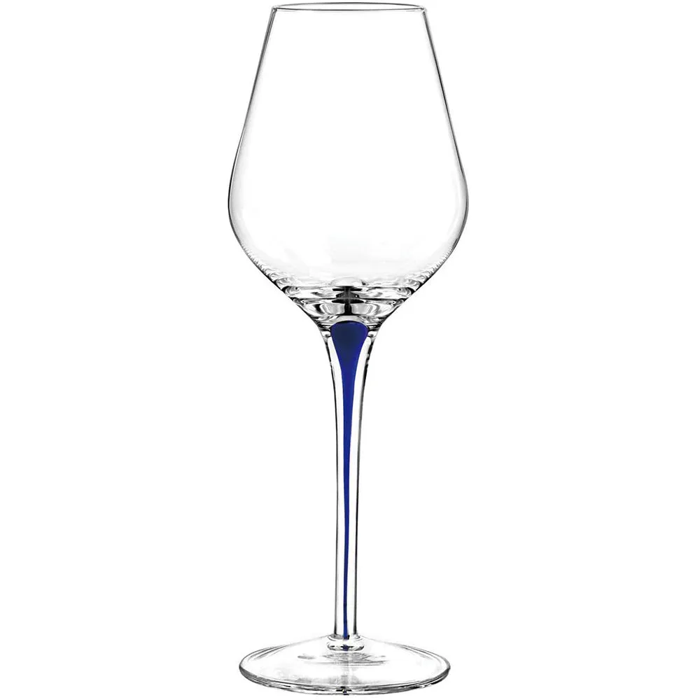 Crystal Clear Tempest Cobalt Stemmed Wine Glasses, Set of 4, 16 Ounce