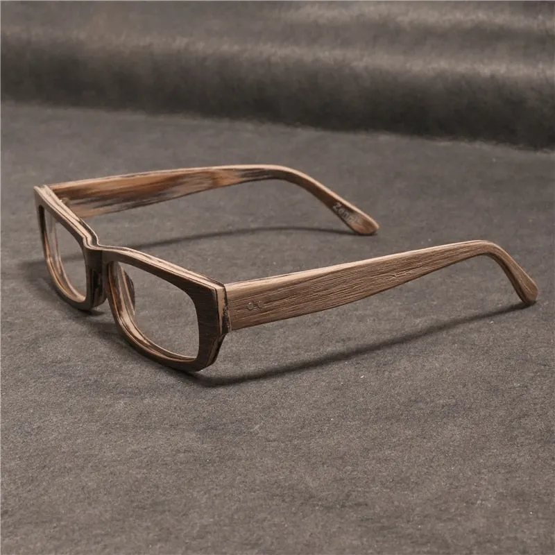 Cubojue Unisex Full Rim Rectangle Tr 90 Titanium Myopic Reading Glasses 6234m