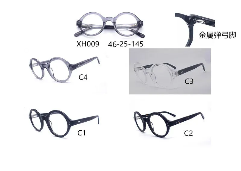 Cubojue Unisex Full Rim Round Plastic Reading Glasses Xh009