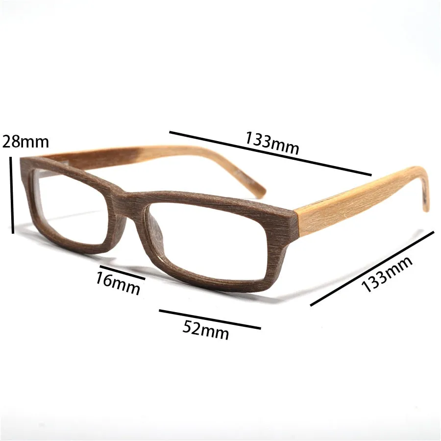 Cubojue Unisex Full Rim Small Rectangle Black Tr 90 Titanium Myopic Reading Glasses