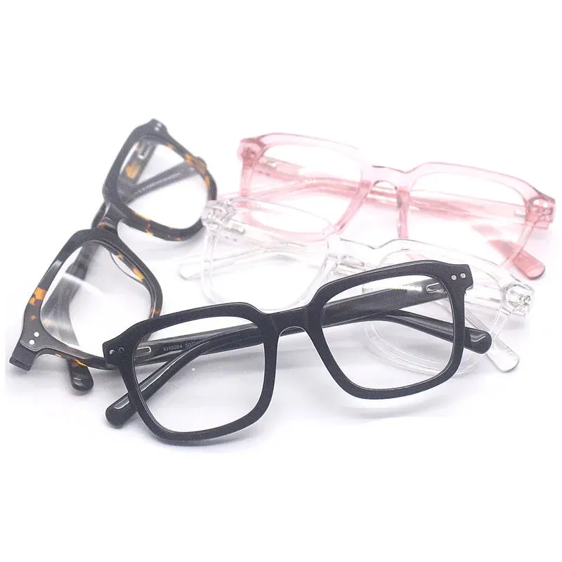 Cubojue Unisex Full Rim Square Acetate Reading Glasses Xh004