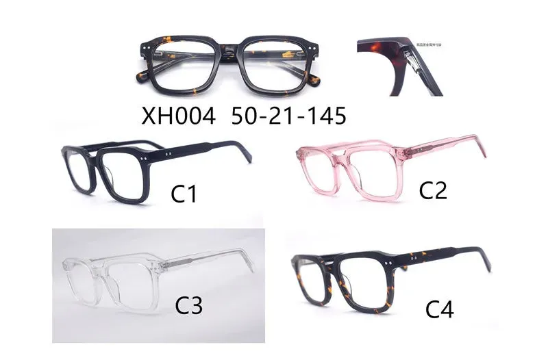 Cubojue Unisex Full Rim Square Acetate Reading Glasses Xh004