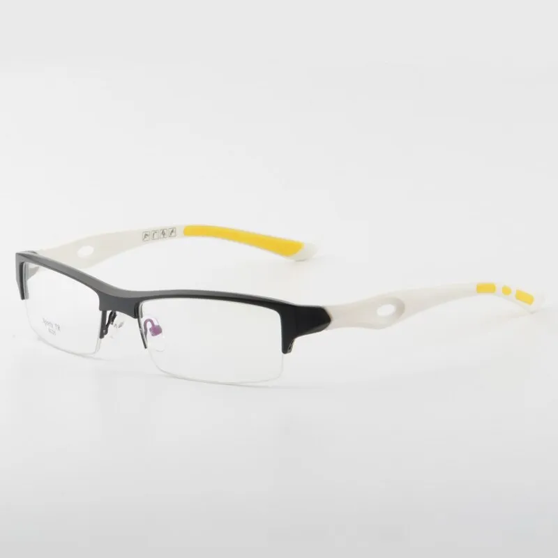 Cubojue Unisex Reading Glasses Sports Tr 90 Titanium Semi Rim