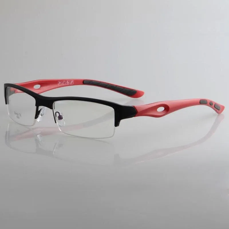 Cubojue Unisex Reading Glasses Sports Tr 90 Titanium Semi Rim