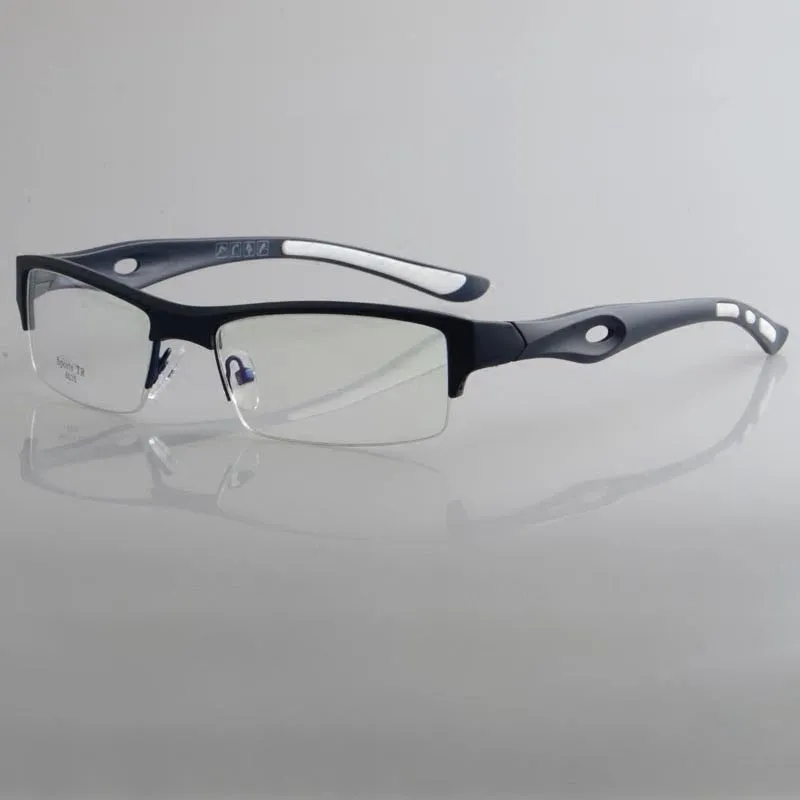 Cubojue Unisex Reading Glasses Sports Tr 90 Titanium Semi Rim