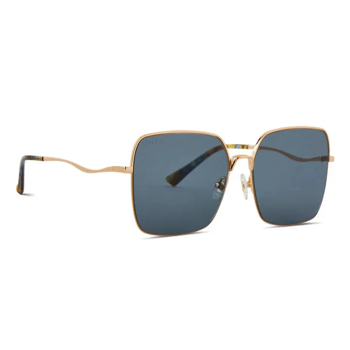 DIFF Clara Sunglasses - Gold   Grey Polarized