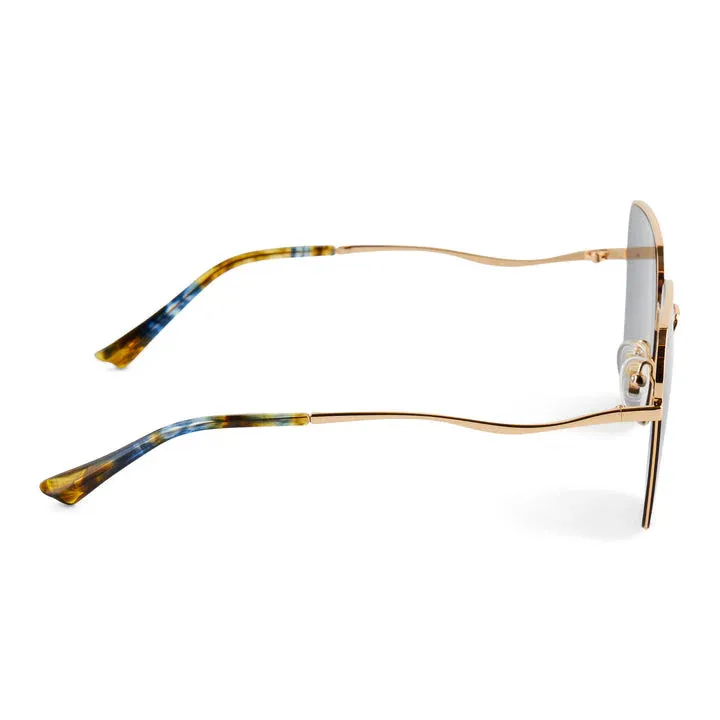 DIFF Clara Sunglasses - Gold   Grey Polarized