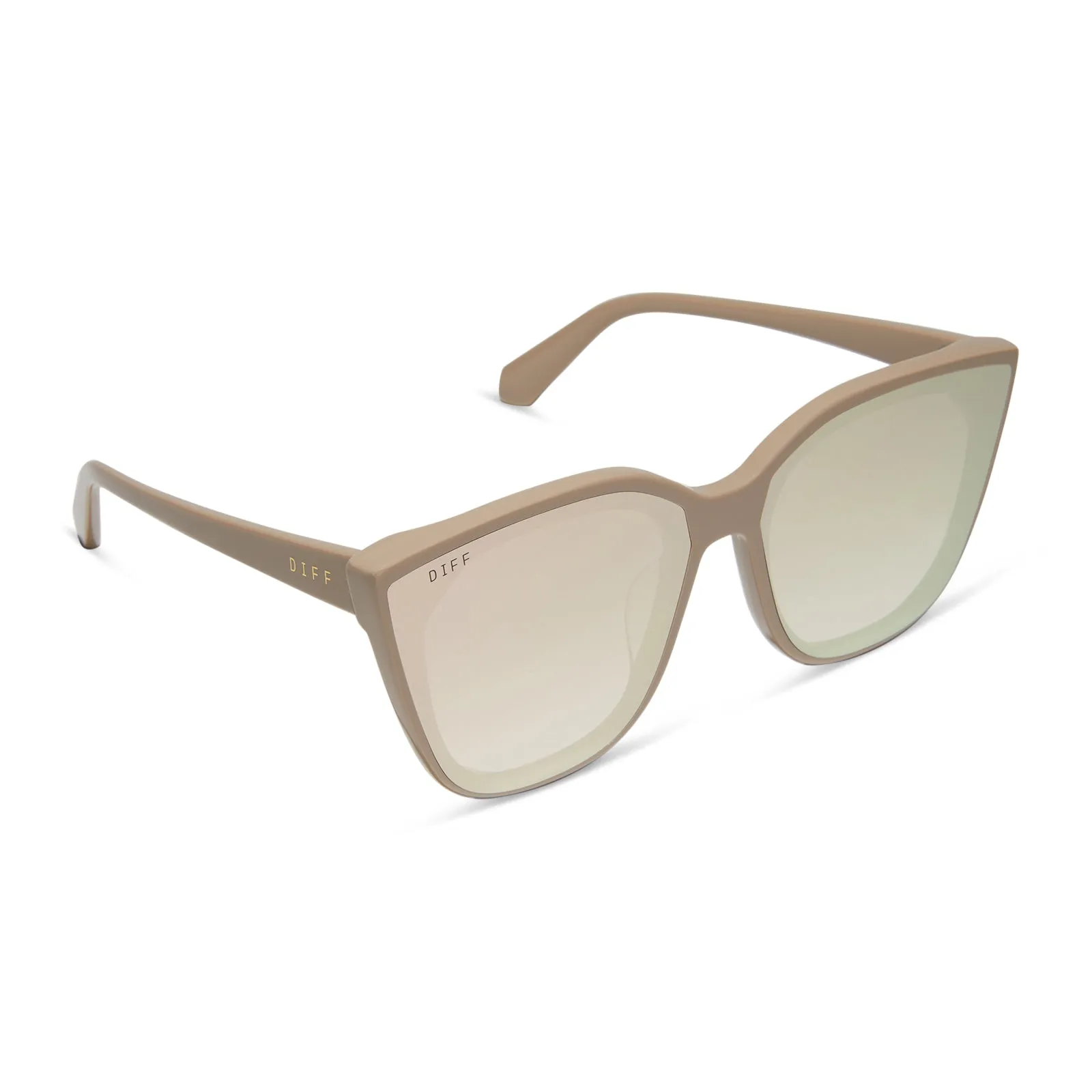 DIFF Gjelina Sunglasses - Almond   Taupe Mirror