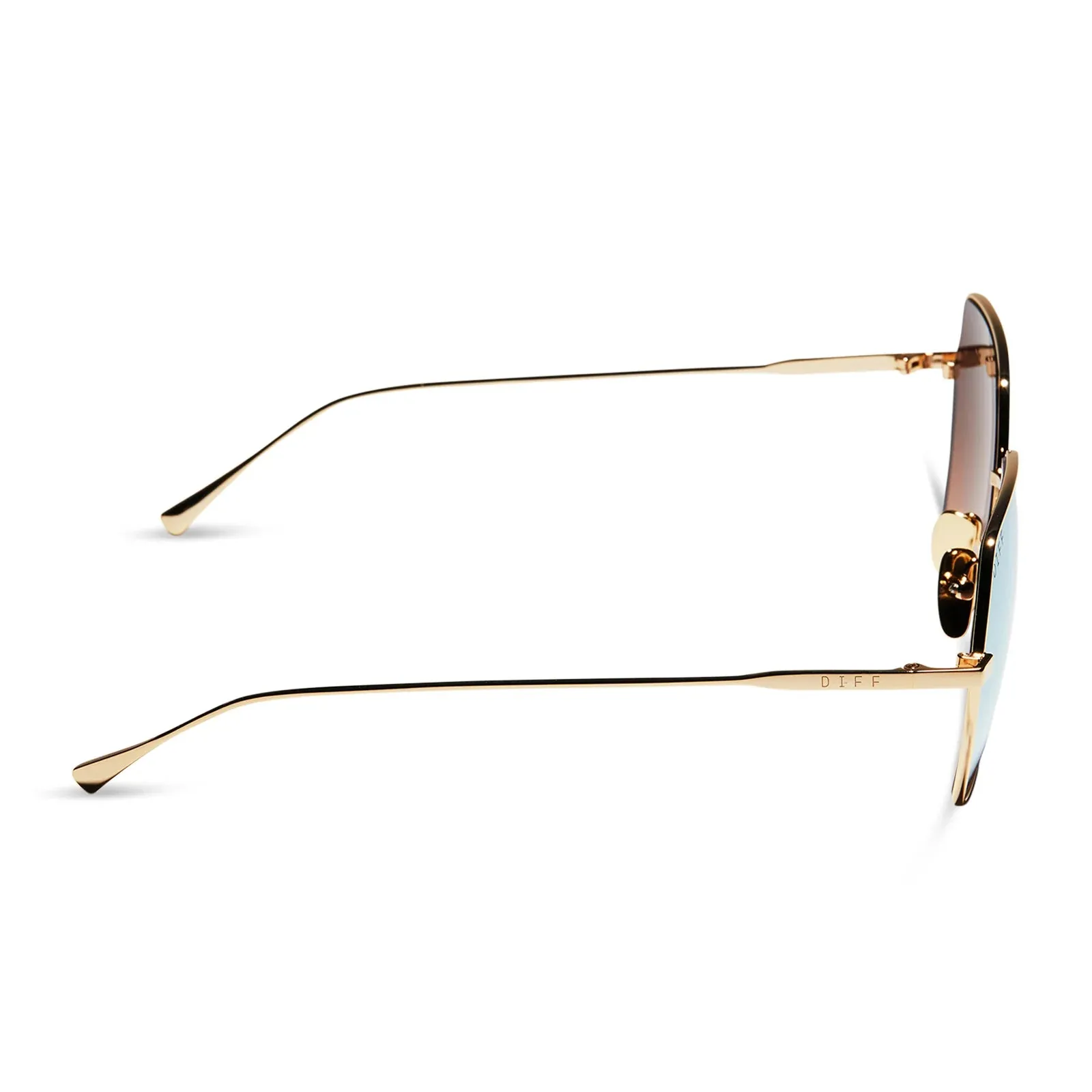 DIFF Harlow Sunglasses - Gold   Taupe Flash