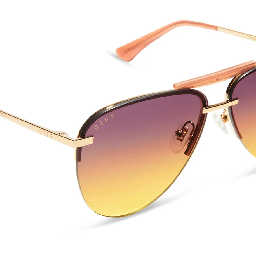 DIFF Tahoe Sunglasses - Gold   Inca Gradient