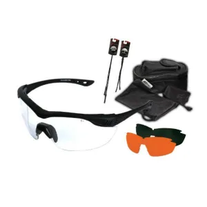 Edge Tactical Eyewear Overlord 3 Lens Kit - Soft-Touch Matte Black Frame / Clear Vapor Shield, Tiger's Eye Vapor Shield, G-15 Vapor Shield Lenses