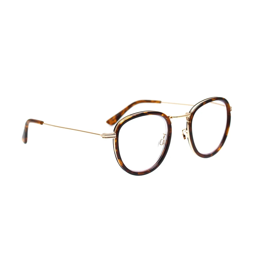 ELTON | Tortoise | Gold Metal | Blue Light