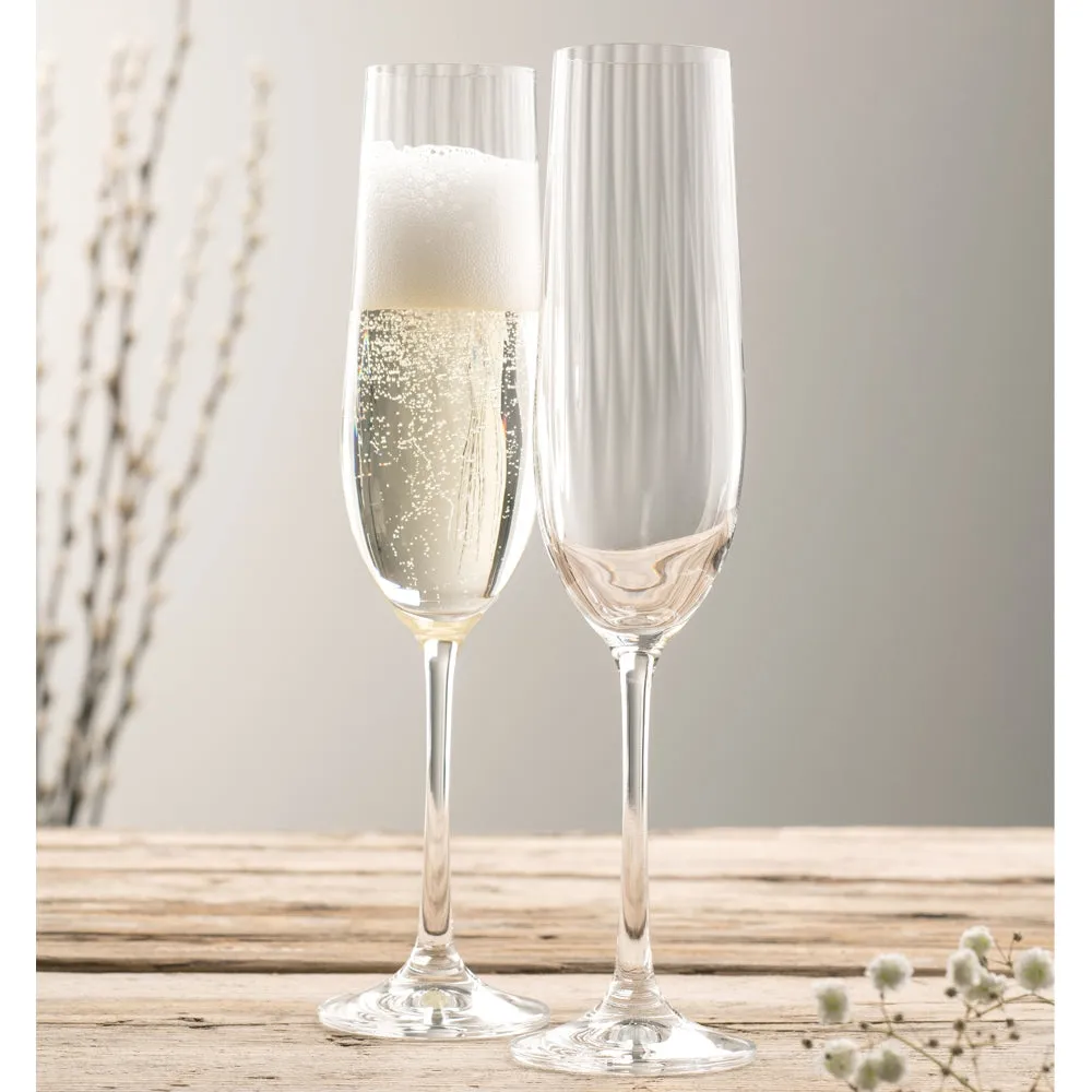 Galway Crystal Erne Champagne Flute Pair