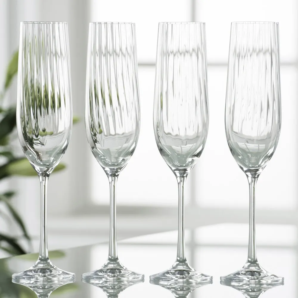 Galway Crystal Erne Champagne Flute Set