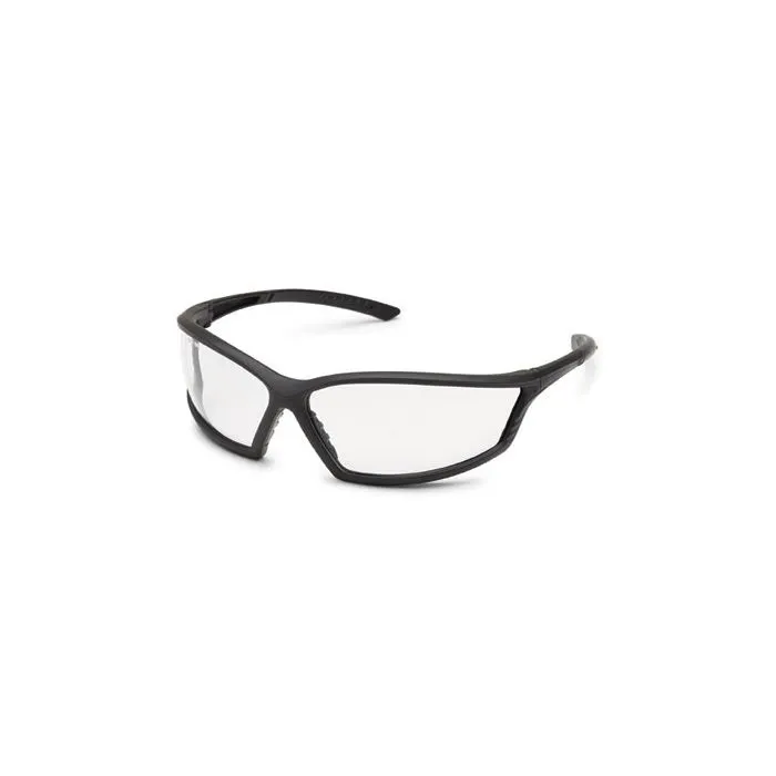 Gateway Safety 41GB80 4x4 Modern Sporty Safety Glasses, Black Frame, Clear Lens, Box of 10