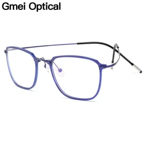 Gmei Men's Eyeglasses Ultralight Beta Titanium Flexible Glasses M19003