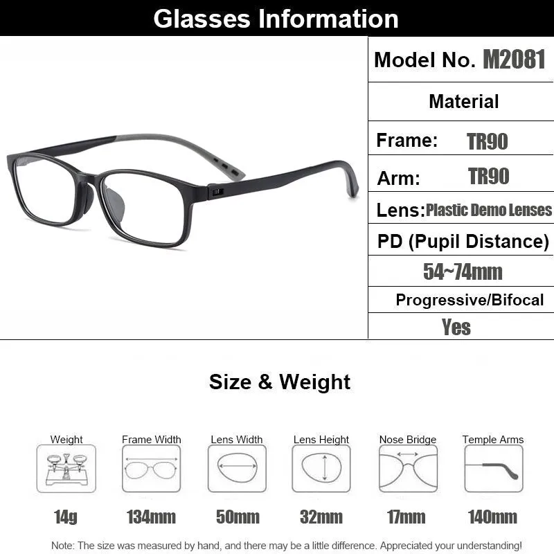 Gmei Women's Eyeglasses Ultralight Tr90 Small Face M2081