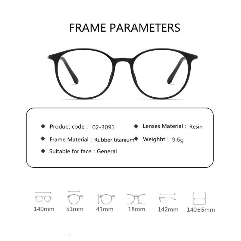 Handoer Unisex Full Rim Square Tr 90 Titanium Hyperopic Photochromic Reading Glasses 23091 0 To  150