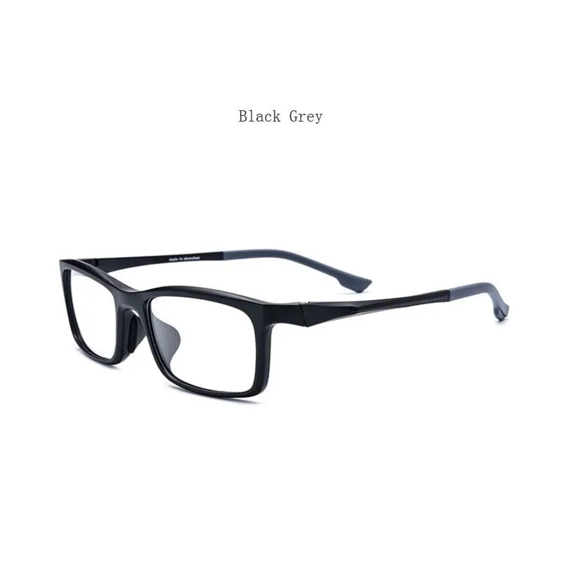 Hdcrafter Men's Full Rim TR 90 Titanium Rectangle Frame Sports Photochromic Custom Lens Eyeglasses 17209