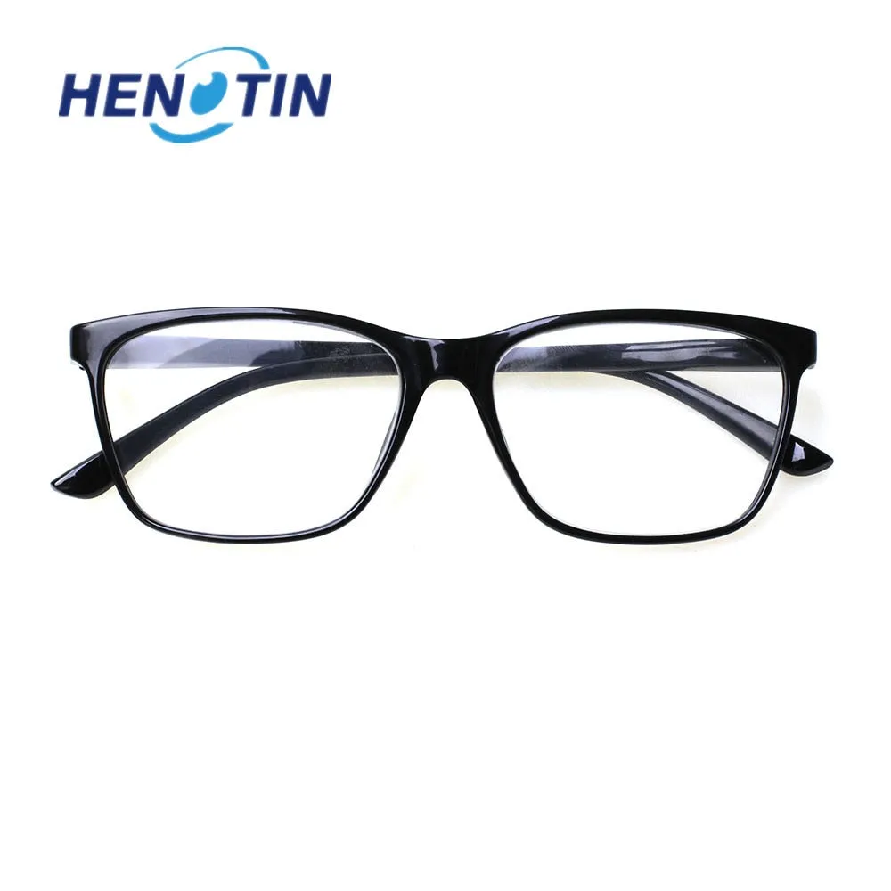 Henotin Unisex Full Rim Rectangular Tr 90 Alloy Reading Glasses 4460