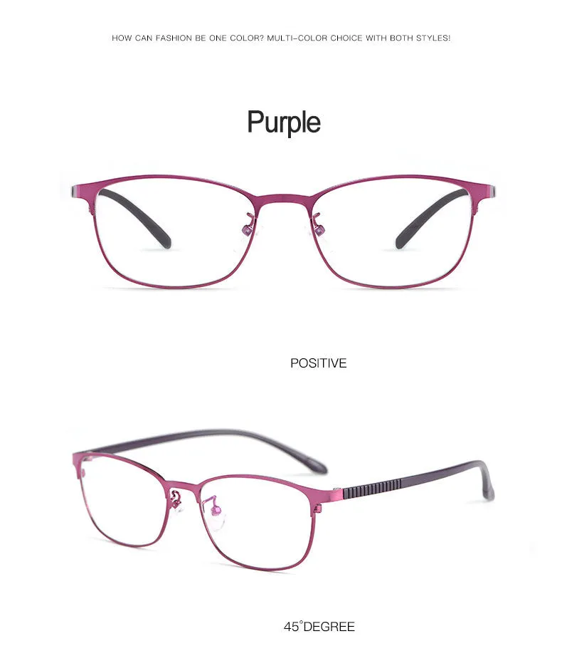 Hotony Women's Full Rim TR 90 Resin Alloy Square Frame Eyeglasses 3569