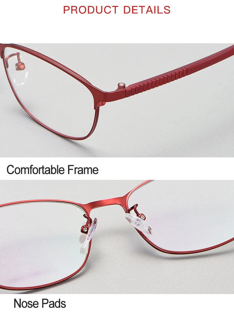 Hotony Women's Full Rim TR 90 Resin Alloy Square Frame Eyeglasses 3569