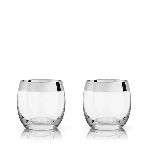 Irvingª Chrome Rim Tumbler Set by Viski