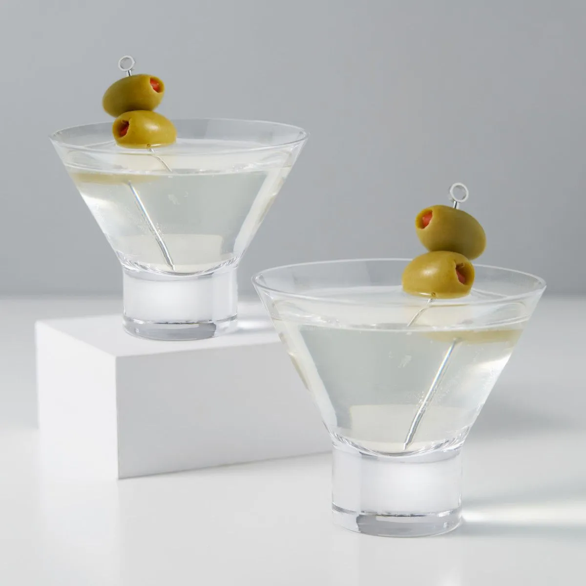 Jolie Stemless Martini Glasses, Set of 2