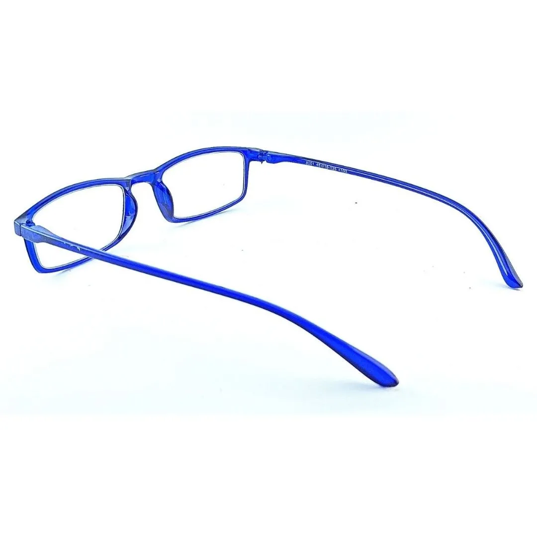 Jubleelens Blue Rectangle READERS Reading Eyeglasses ( 1.00 to  3.00 Power)