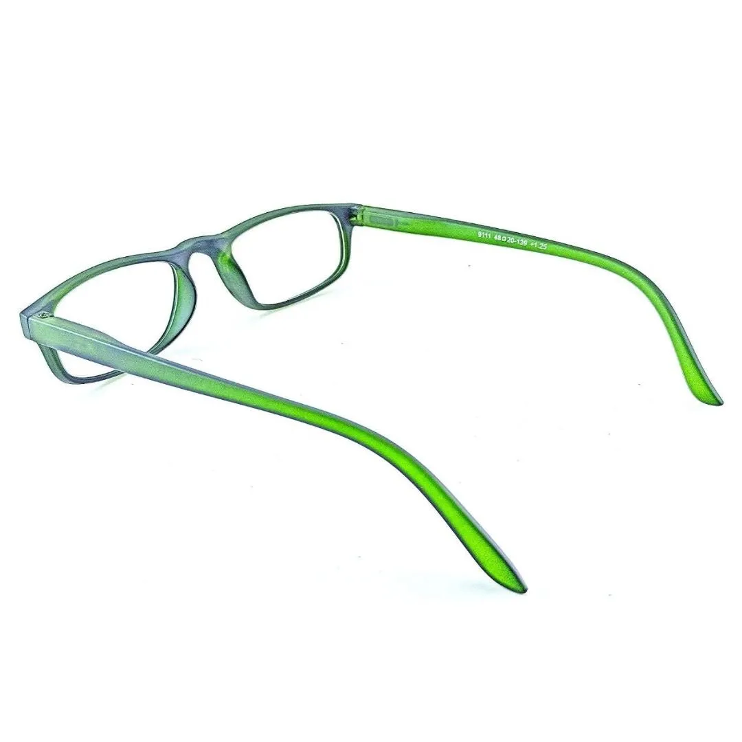 Jubleelens Green Rectangle READERS Reading Eyeglasses ( 1.00 to  3.00 Power)