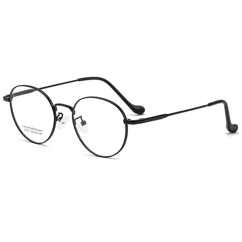 KatKani Unisex Full Rim Round Titanium Alloy Two Tone Frame Eyeglasses Ac017