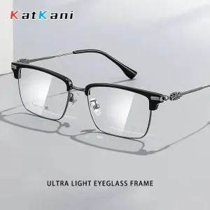 KatKani Unisex Full Rim Square Titanium Eyeglasses 8931