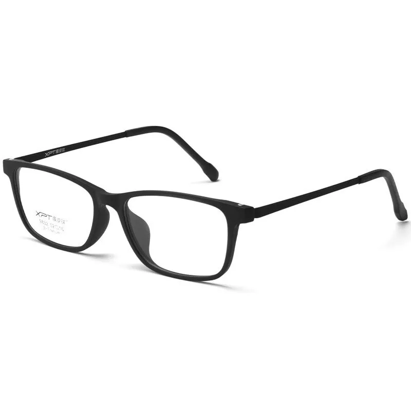 KatKani Unisex Full Rim Square Tr 90 Titanium  Reading Glasses Anti Blue Light Black 9832xp