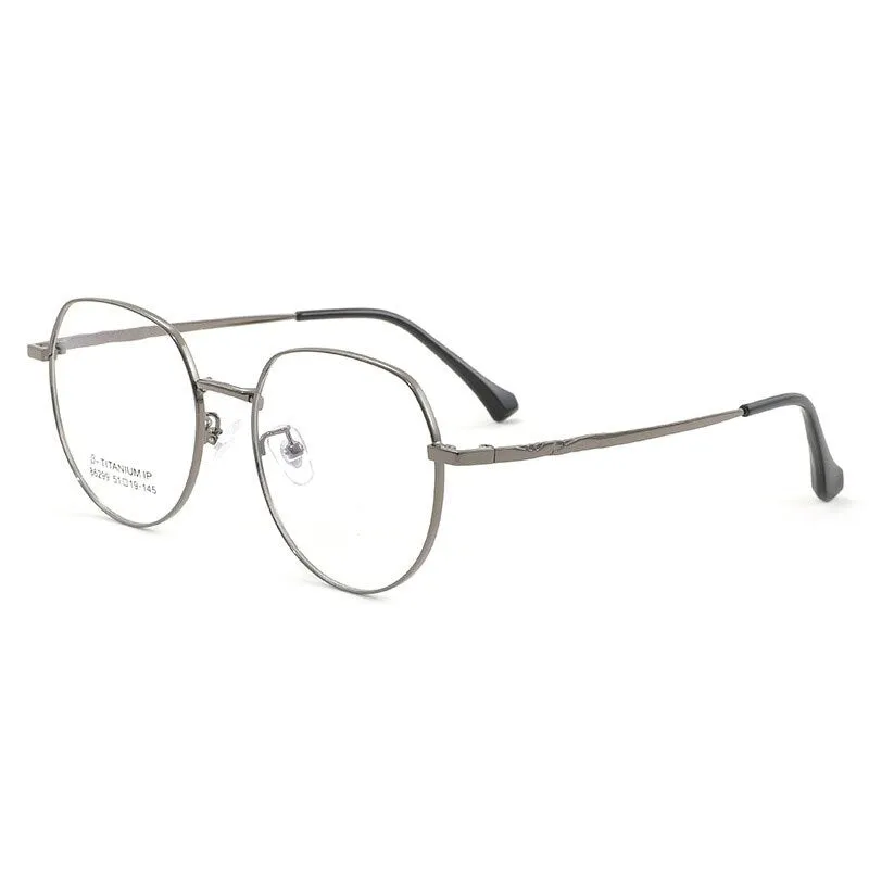 KatKani Women's Full Rim Round Titanium Alloy Frame Eyeglasses 86299