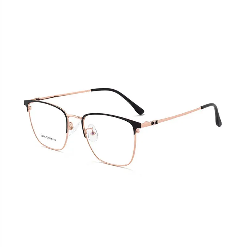 Kocolior Unisex Full Rim Square Acetate Alloy Hyperopic Reading Glasses 38005