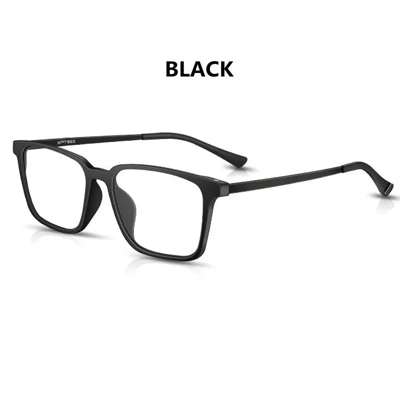 Kocolior Unisex Full Rim Square Tr 90 Titanium Hyperopic Reading Glasses 98221