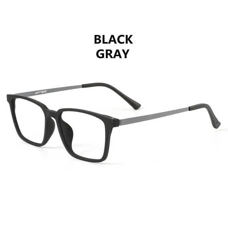 Kocolior Unisex Full Rim Square Tr 90 Titanium Hyperopic Reading Glasses 98221