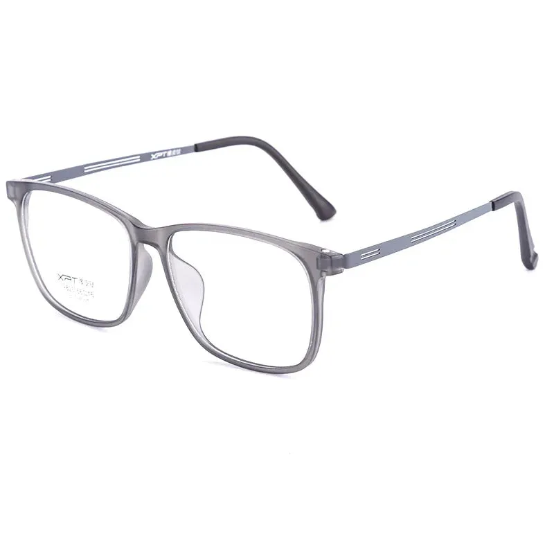 Kocolior Unisex Full Rim Square Tr 90 Titanium Hyperopic Reading Glasses 9825