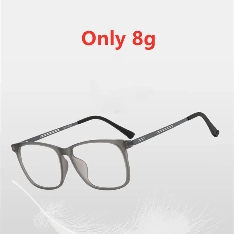 Kocolior Unisex Full Rim Square Tr 90 Titanium Hyperopic Reading Glasses 9825