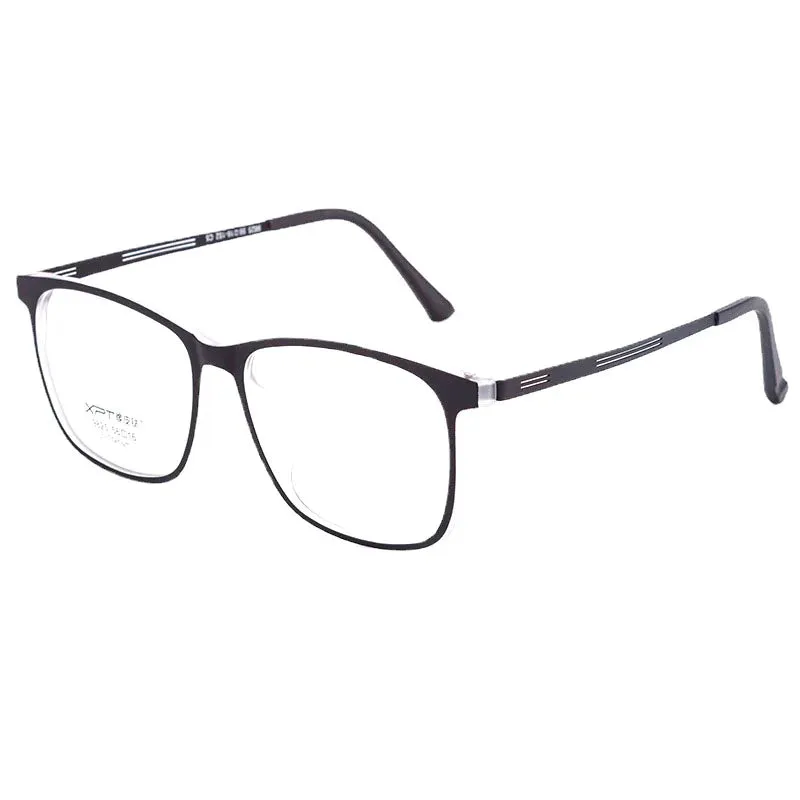 Kocolior Unisex Full Rim Square Tr 90 Titanium Hyperopic Reading Glasses 9825