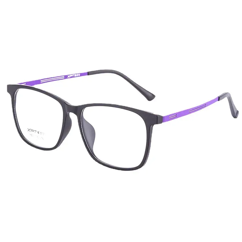 Kocolior Unisex Full Rim Square Tr 90 Titanium Hyperopic Reading Glasses 9825