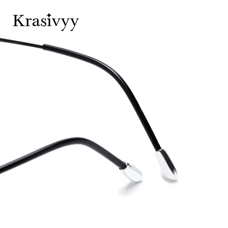 Krasivyy Unisex Rimless Square Titanium Eyeglasses Kr16011