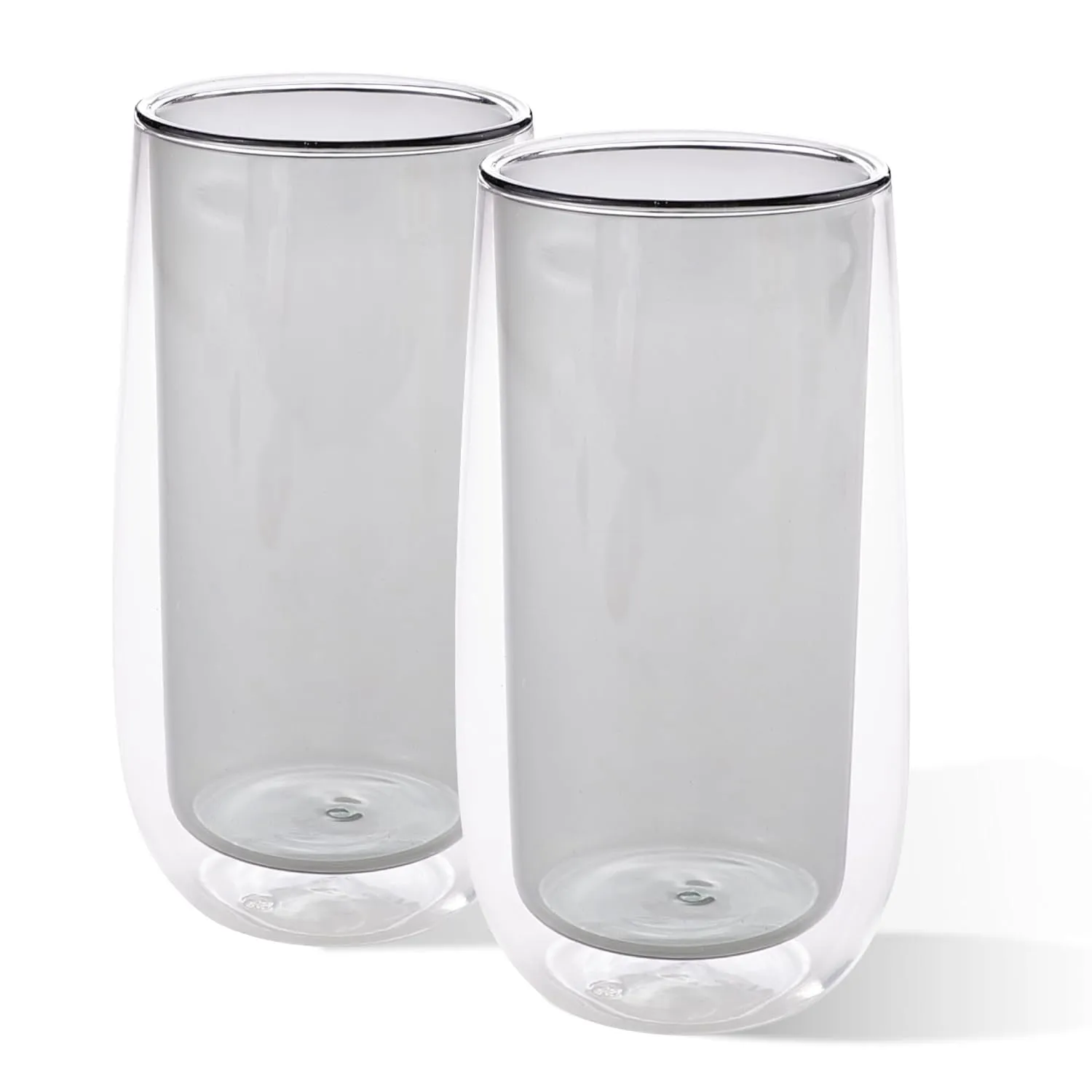 Kuber Industries 10 Pcs Double Walled Borosilicate Glass | High Thermal Resistance | Microwave & Dishwasher Safe | 240 ML | Pack of 5 | Grey