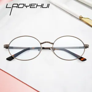 Laoyehui Unisex Full Rim Oval Alloy Reading Glasses Anti-Blue Light Glg9197